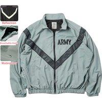 100% Nylon Men's Waterproof Reflective Thin Loose Jacket, Spring, Autumn and Winter Outdoor Sports Training Casual Windproof Jacket, Amekaji Retro Military Jacket