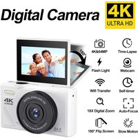 64MP Digital Photography Camera 3.0" Flip Screen WIFI 18X Digital Zoom 4K Vintage Vlog Video Recorder YouTube Webcam Cameras