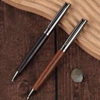 Premium Metal Ballpoint Pen with Wooden pen pole for Smooth Writing Experience and High-End Design-Black Ink-Office