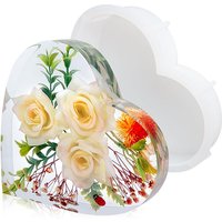 Large Heart Epoxy Resin Mold For Flower Preservation DIY Bookend Wedding Bouquets Valentine's Day Gifts Home Decoration Tools
