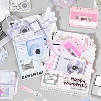 20pcs Coated Paper Stickers - Y2K Retro Daily Icons & Korean Quote Decals for Journal