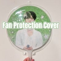 Transparent Thick Circular Heart-Shaped Idol Fan Protective Cover PVC Dust-Proof Kpop Hand Fan Sleeve Storage Bag