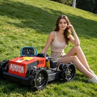 Customized Remote Control Lawn Mower Crawler Radio Controlled Mower Thick Rubber Track Strong Grip petrol lawn mower
