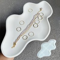 Cloud Storage Tray Concrete Mold Nut Fruit Plate Terrazzo Wave Plate Silicone Mold Suit for Making Plaster Epoxy Resin