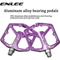 ENLEE MTB Bicycle Pedal Aluminum Alloy Wide Flat XC DH Bicycle Pedal Ultra Light Bicycle Pedal BMX Parts