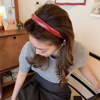 Retro Red Sponge Headband for Woman Fashion Temperament Hair Hoop Wash Face Hair Band Female Party Hair Accessories Gift