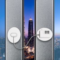Durable Window Restrictor Child Safety 200mm/7.9 Inch Wire Long Window Locks, UPVC Window Safety Restrictors with Key Relieable