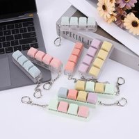 4 Keys Button Keycap Fidget Keychain Keyboard Clicker Keyboard Cube for Adult Gifts To Relief Pass Time
