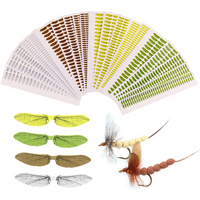 2sheets Realistic Insect Wing Pre-Cut Mayfly Wings Adams Dry Fly Tying Wings Trout Perch Fishing Lure Fly Tying Materials