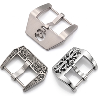 Solid Stainless Steel Watch Buckle 16mm 18mm 20mm 22mm 24mm Metal Pin Clasp Replacement Watchband Strap Accessories