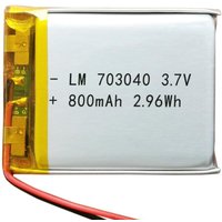 2/5/10/20pcs 3.7V 800mah 703040 Lithium Polymer Ion Battery 2.0mm JST Connector