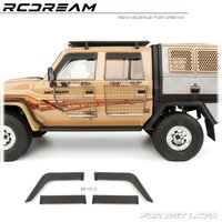 RCDream Wind Deflector Rain Guards Tail Light Window Protection Mesh Net Diamond Sheet Chequered Plate for RGT LC79 Upgrade Part