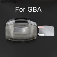 For GBA TPU Protective Case with Screen Protector, Translucent Frosted Soft Cover, Anti-Slip Shockproof Protector Shell
