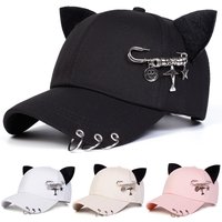 Unisex Smiling Plane Star Cat Ear Baseball Caps Spring Autumn Outdoor Adjustable Casual Hats Sunscreen Hat Sports Cap