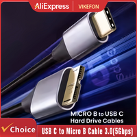 USB C to Micro B Cable 3.0(5Gbps),Type C Male to Micro B Female,for External Hard Drive/SSD (Toshiba,WD,Seagate),MacBook,Laptop