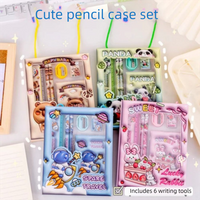 Capibara Study Stationery Set With Tote Bag Notebook Pencil Eraser Rulers Set Portable Stationery Gift Box Back To School Gift