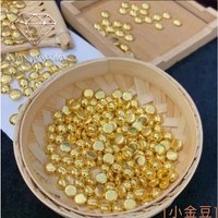 Zylax Jewelry 100% 24k pure gold beans fine gold balls 999 real gold beads 1g