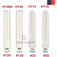 10pcs 129#130# 33# 50# Car Key Blade KD Key Blank HY20 HY20R HY15 HY16 Blade for Hyundai Kia for Xhorse KD KEYDIY Remote