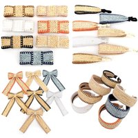 Weaving with grass and trees Hairband with Bow for Children dress up Fashion Baby Clip Fresh Hairband Headband Stylish Hair Acce
