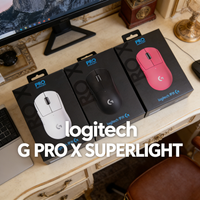 Logitech G PRO X SUPERLIGHT 2 LIGHTSPEED Wireless Gaming Mouse Ultra-Lightweight HERO 2 Sensor 44K DPI 8KHz andG305G402M750, et