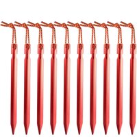 10Pcs/lot 18cm Aluminum Alloy Tent Takes Pegs Heavy Duty Travel Outdoor Camping Accessories Tarp Ultralight Nails Ground Peg