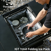 Pandatour IGT 1Unit Camping Table ice Bucket incubator Refrigerated Picnic iced Drink ice Bag Water Storage insulation Bag