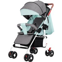 Baby Stroller Light Folding Sitting and Lying Children Baby Children's Four wheel Stroller One button Collection