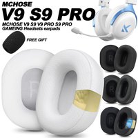 Replacement Foam Ear Pads for MCHOSE V9 S9 PRO,V9 PRO S9 PRO mchose x9 Headphones memory foam Earpads Protein Leather