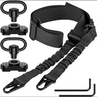 Rifle Sling Two Point Slings Adjustable Length Gun Sling for Rifle with 2 Pack Sling Swivel for M-Rail