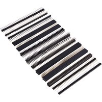 10PCS Pitch 2.54mm 1x40Pin 2x40Pin 80Pin Female Male Header Strip Single Double Row Right Angle SMT SMD Round Straight Connector