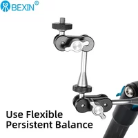 BEXIN Professional Magic Arm Clip Pea Clip Mount Adapter 1/4" Screw for Camera Phone Live LED Light Microphone Bracket Clip