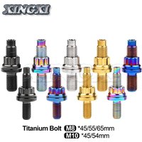 Xingxi Titanium bolts M8 M10 Pitch 1.25 hexagonal Screws Flange head 12 Points Nuts flat Washers set for motorcycle exhaust pipe