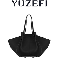 Yuzefi Women Shoulder Bag Solid Color Leather Simple Atmospheric Design Large Capacity Women Crossbody Multifunctiona Handbag image 4