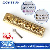 ZONESUN Custom Logo Leather Stamp Hot Brass Branding Iron Brand Heating Wood Skin Paper Cake DIY Gift Personalized Stamping Mold