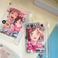 8Pcs/Set 3 inch Photocard Holder Cartoon Ita Bag Pins Badge Protector Case Anime Keychain Card Holder Decoration Bag