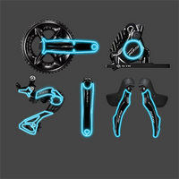 Road bike drivetrain protection film for Shimano 105 shifter 7120 rear derailleur 8170 sticker