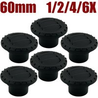 1/2/4/6X 60mm Air Vent Deflector Outlet Louver Rotatable Diesel Parking Heater Air Conditioner Black For Car Truck VAN Camper