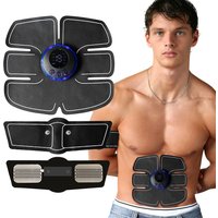 USB Rechargeable Wireless EMS Muscle Stimulator 19 Levels Abdominal Arm Leg Trainer Body Shaping Fitness Body Massager Equipment