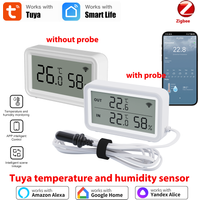 Tuya Zigbee Temperature and Humidity Sensor Thermometer Hygrometer for Smart Home APP Remote Control Support SmartLife