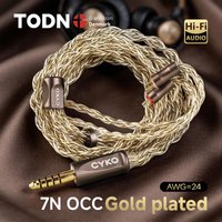 CYKO 7N OCC 4-Core HiFi Earphone Upgrade Cable Gold-Plated Connector 3.5mm/4.4mm MMCX/0.78 2Pin For Sony HOLA IEM Headphones