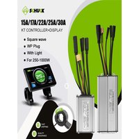 AliExpress schuck KT Electric Bike Squarewave 36V 48V 15A/17A/22A/25A/30A Controller XT60 Waterproof plug With light For Ebike Conversion Kit