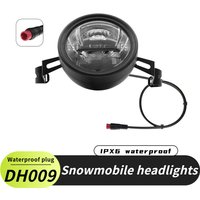Bicycle Lights Electric Bike Front Lamp Snowmobile Modified Headlight 12V-48V External Headlight Waterproof Connector Headlight