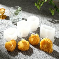 Bee Flower Picking Candle Mold Heart Honeycomb Candle Mold Craft Art Ornaments For Gypsum Resin Silicone Mold Home Decor & Gift