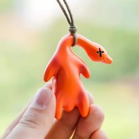 Color-Changing Roast Duck Pendant UV Light Color-Changing Funny Prank Roast Duck Keychain Black Technology Creative Toy