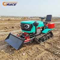120HP Heavy Duty Crawler Tractor Ditching Digging Bulldozing Grass Cutting Snow Sweeping Yard Construction Tool