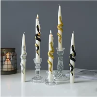 Ins Style Snake Spiral Long Rod Candle Scented Candle Aromatherapy Soy Wax Candles Wedding Birthday Candle Party Home Decoration