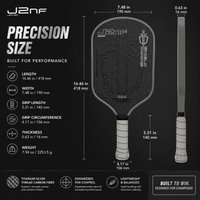 SWORD & SHIELD-J2NF Pickleball Paddle Titanium Wire Woven Surface 16mm Honeycomb Core High Spin Sports Gear for Perfect Game Per