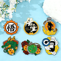 6Pcs Anime Dragon Ball Enamel Brooch Badge Son Goku Krillin Master 031 Lapel Pins For Fans Gifts
