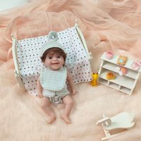 6" Micro Preemie Full Body Silicone Big Eyes Doll "Mason" and "Mila"Lifelike Mini Reborn Bady Surprice Children Anti-Stress