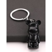 Noter New Cute Bear Keychain 4 Colors Metal Holder Pendent Keyring Car Backpack Ornament Leisure Accessories Men Women Couple